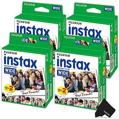  HeroFiber FujiFilm Instax Wide Instant Film 10 Pack (10 x 20) Total of 200 Photo Sheets - Compatible with FujiFilm Instax Wide 300, 210 and 200 Instant Cameras