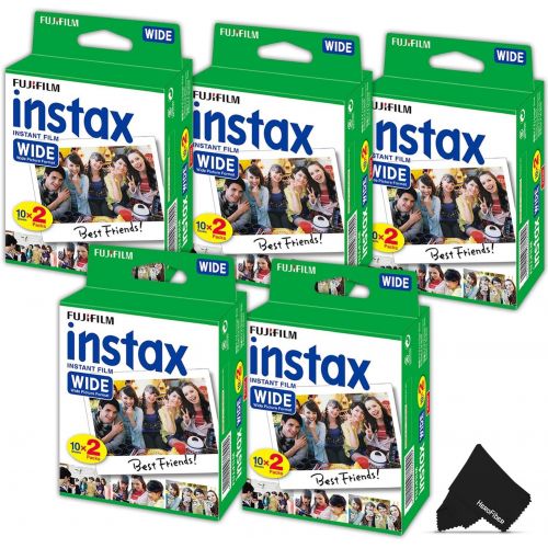  HeroFiber FujiFilm Instax Wide Instant Film 10 Pack (10 x 20) Total of 200 Photo Sheets - Compatible with FujiFilm Instax Wide 300, 210 and 200 Instant Cameras