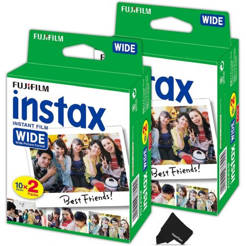  HeroFiber FujiFilm Instax Wide Instant Film 10 Pack (10 x 20) Total of 200 Photo Sheets - Compatible with FujiFilm Instax Wide 300, 210 and 200 Instant Cameras