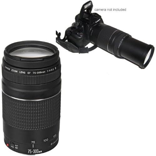  Canon EF 75-300mm f4-5.6 III Telephoto Zoom Lens for Canon SLR Cameras (International Version) + 7pc Bundle Accessory Kit w HeroFiber Ultra Gentle Cleaning Cloth