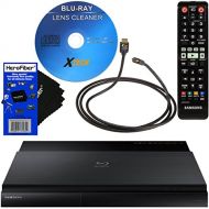 Samsung BD-J7500 3D 4K Upscaling Blu-ray Player with Built-in Wi-Fi + Remote Control + Xtech Blu-Ray Laser Lens Disc Cleaner + Xtech High-Speed HDMI Cable w/Ethernet + HeroFiber Ge