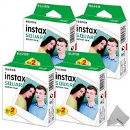 HeroFiber FujiFilm Instax Square Instant Film 4 Twin Pack of 80 Photo Sheets - Compatible with FujiFilm Instax Square SQ6, SQ10 and SQ20 Instant Cameras