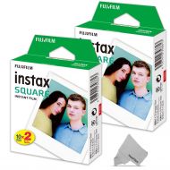 HeroFiber FujiFilm Instax Square Instant Film 1 Twin Pack of 20 Photo Sheets - Compatible with FujiFilm Instax Square SQ6, SQ10 and SQ20 Instant Cameras