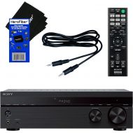Sony BLUETOOTH Connectivity 2 Channel Stereo Receiver with Turntable Input, 4 Audio Inputs, AB Speaker Function & FM tuner + Remote Control + Auxiliary Cable + HeroFiber Ultra Gen