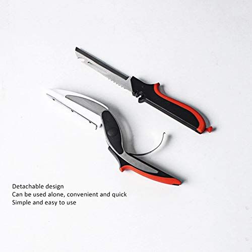  HeroStore Multipurpose Kitchen Smart Scissor Collapsible Universal Scissors Food Chopper Slicer Cutter Dicer for Vegetables Fruits Meat