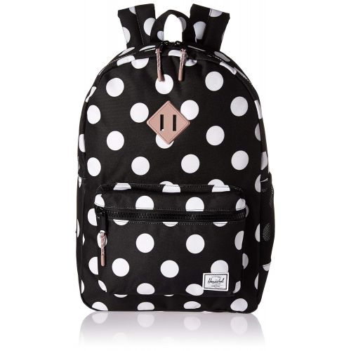  Herschel Kids Heritage Youth XL Childrens Backpack, Polka Dot/Ash Rose, One Size