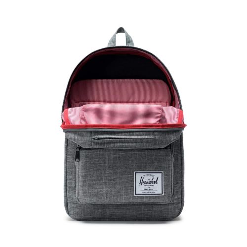  Herschel Pop Quiz Backpack-Raven Crosshatch/Black Rubber