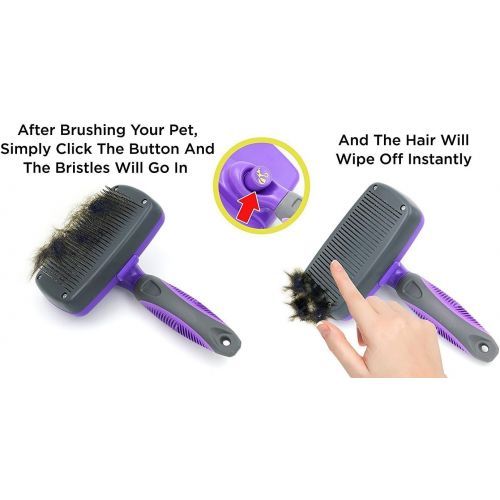  Hertzko Self Cleaning Slicker Brush