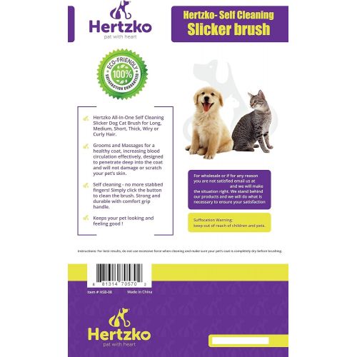  Hertzko Self Cleaning Slicker Brush