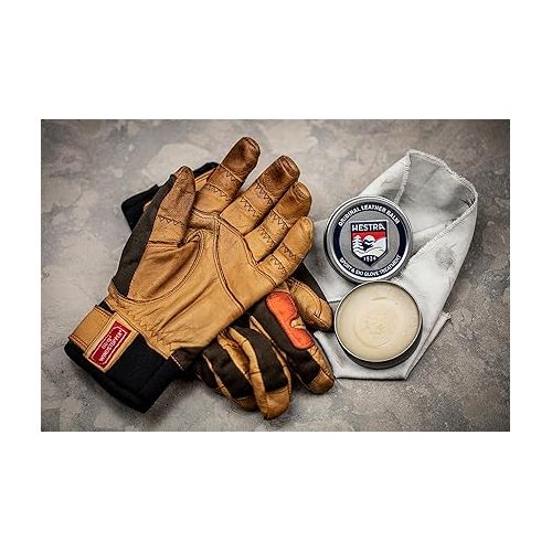  Hestra Glove & Mitt Leather Balm - All Natural Leather Conditioner to Protect Winter Gloves