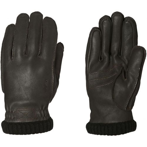  Hestra Mens Leather Work Gloves: Deerskin Primaloft Rib Winter Glove