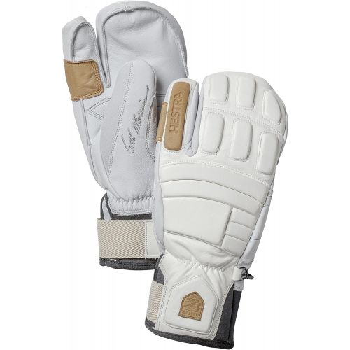  Hestra Waterproof Ski Gloves: Mens and Womens Pro Model Leather Winter 3-Finger Mitten
