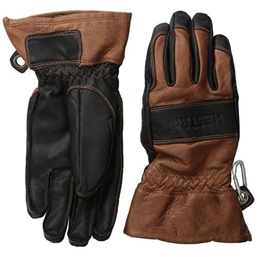  Hestra Mens and Womens Ski Gloves: Guide Leather Winter Glove with Wool Lining