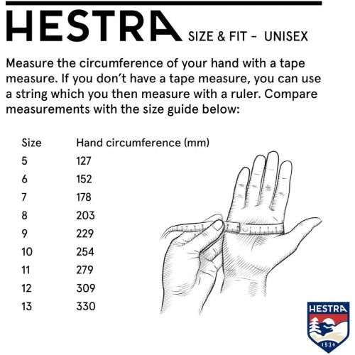  Hestra Mens Ski Gloves: Fall Line Winter Cold Weather Leather Mittens