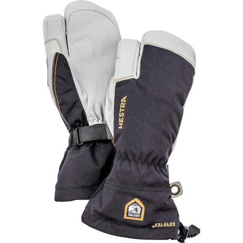  Hestra Waterproof Ski Gloves: Mens and Womens Army Leather Gore-tex Cold Weather 3-Finger Mitten