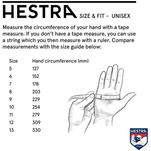  Hestra Mens Ski Gloves: Fall Line Winter Cold Weather Leather Glove