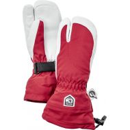 Hestra Womens Extra Warm Ski Gloves: Heli Leather Winter Cold Weather 3-Finger Mitten