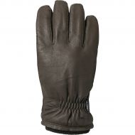 Hestra Mens Leather Gloves: Deerskin Swissroll Rib Cuff, Fleece Lining