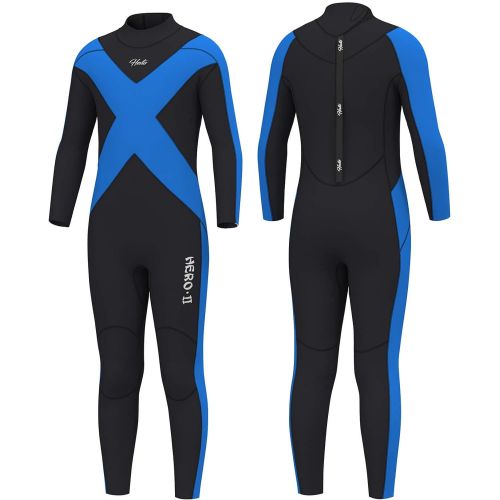  Hevto Wetsuits Kids and Youth Upgrade 3mm Neoprene GBS Seal Surfing Swimming Full Suits Keep Warm for Water Sports
