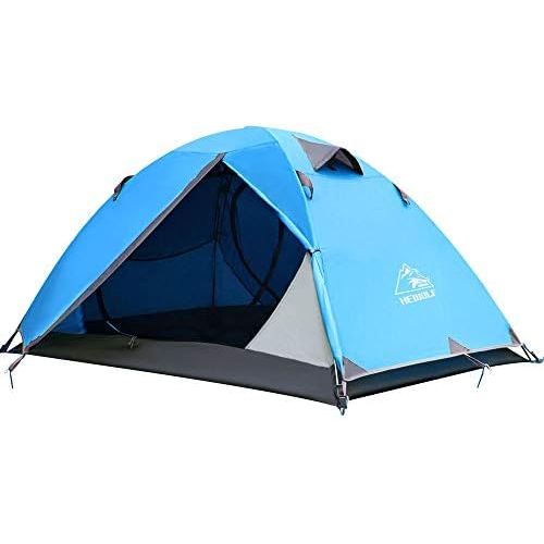  Hewolf Backpacking Tent Lightweight Tent for 2 Person,Tent Waterproof Double Layer Tent for Hiking Camping Fishing Garden Beach