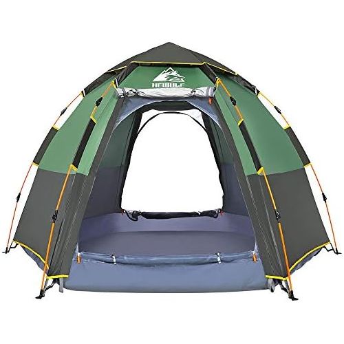  Hewolf Waterproof Instant Camping Tent - 2-3 Person Easy Quick Setup Dome Family Tents for Camping,Double Layer Flysheet Can be Used as Pop up Sun Shade