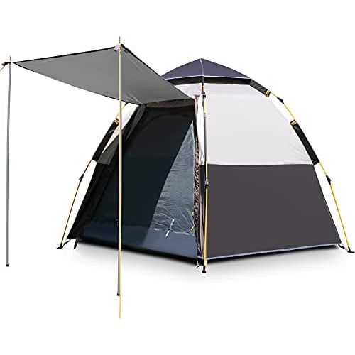  Hewolf Waterproof Instant Camping Tent - 2-3 Person Easy Quick Setup Dome Family Tents for Camping,Double Layer Flysheet Can be Used as Pop up Sun Shade