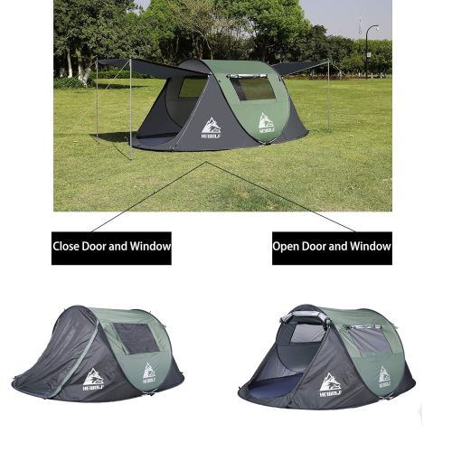  Hewolf 2 Person Pop up Tent Water Resistant Family Camping Tents