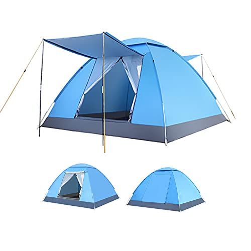  Hey Family Cabin Tents 2 Windows Anti UV Tent Outdoor Camping Tent Sport Waterproof Tent Ultralight Instant Shade Hiking Tent for Tourist Beach Camping Trip Picnic Friends Gathering