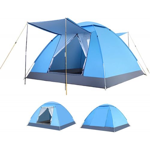  Hey Family Cabin Tents 2 Windows Anti UV Tent Outdoor Camping Tent Sport Waterproof Tent Ultralight Instant Shade Hiking Tent for Tourist Beach Camping Trip Picnic Friends Gathering