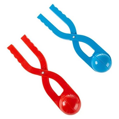  [아마존베스트]Hey! Play! Snowball Maker Tool with Handle for Snow Ball Fights, Fun Winter Outdoor Activities and More, For Kids and Adults (Set of 2)