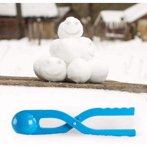  [아마존베스트]Hey! Play! Snowball Maker Tool with Handle for Snow Ball Fights, Fun Winter Outdoor Activities and More, For Kids and Adults (Set of 2)