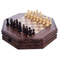 Hey! Play! Octagonal Chess and Checkers Set