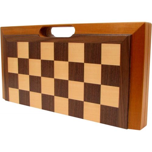  Trademark Games Hey! Play! Deluxe Wooden Chess, Checker and Backgammon Set, Brown