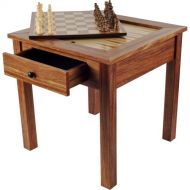 Hey! Play! Wood 3-in-1 Chess Backgammon Table