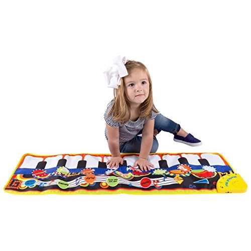  Step Piano Mat for Kids, Keyboard Mat with Musical Keys, Instrument Sounds, Record, Playback, Demo Modes for Toddlers, Boys and Girls by Hey! Play!