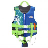 HeySplash Life Jacket for Kids, Child Size Watersports Swim Vest Flotation Device, Boys Girls Swim Training Aid Suitable for 35-55 lbs(Size M) & 55-77 lbs(Size L)