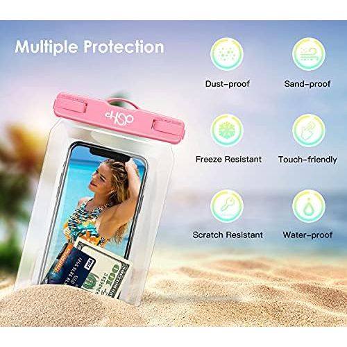  [아마존베스트]HeySplash Floating Waterproof Phone Case, (2 Pack) Underwater Cellphone Pouch Dry Bag with Lanyard Compatible with iPhone 12/12 mini/12 Pro/Pro Max/11 Pro Max/XS Max/11/XR/SE, Up t