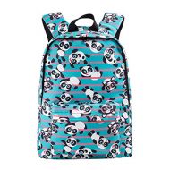 HeySun Cute Panda Backpack for Girls/Boys for School Lightweight Canvas Bookbag Rucksack for Kids