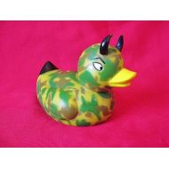 /Heydeyjavoo Rare Camouflage Devil Rubber Duckie Bath Toy by Accoutrements