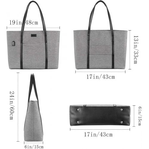  [아마존베스트]Heyrtz Laptop Tote Purse Large, Business Women Work Bag Teacher Tote Bag Many Pockets