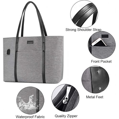  [아마존베스트]Heyrtz Laptop Tote Purse Large, Business Women Work Bag Teacher Tote Bag Many Pockets