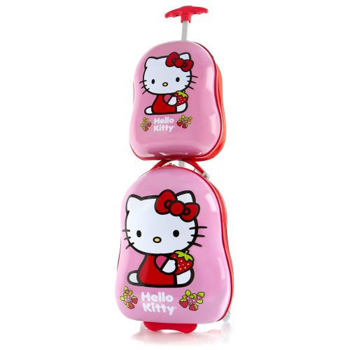  Heys America Hello Kitty Kids 2 Pc Luggage Set -18 Carry On Luggage & 12 Backpack