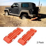 Hi SINYSO Offroad Upgraded Tire Traction, Vehicle Survival Device Recovery Boards 4x4 Sand Mud Snow Escaper Traction Mat Tire Ladder, 10 Ton Load Capacity on Flat Ground [2 Pack]
