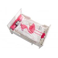 Hi YAYIDAY Flamingo Sleeping Bag with Pillow for Kids - Kick-Proof Zipper Closure Slumber Bag Preschool Toddler Fleece Cotton Quilted Nap Mat Animal Cartoon Sleep Sack Sleepovers