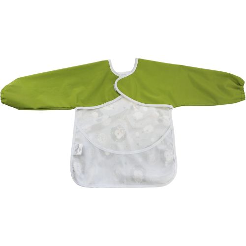  [아마존베스트]Hi Sprout Toddler Baby Waterproof Sleeved Bib, Bib with Sleeves&Pocket, 6-24 Months