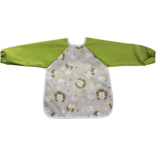  [아마존베스트]Hi Sprout Toddler Baby Waterproof Sleeved Bib, Bib with Sleeves&Pocket, 6-24 Months