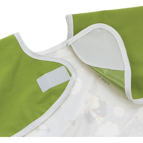  [아마존베스트]Hi Sprout Toddler Baby Waterproof Sleeved Bib, Bib with Sleeves&Pocket, 6-24 Months