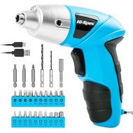 Hi-Spec 27pc 3.6V Blue USB Small Power Electric Screwdriver Set. Cordless & Rechargeable with Driver Bit Set