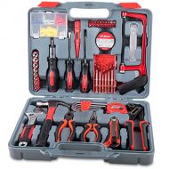 Hi-Spec 120 Piece Home & Garage Heavy Duty Tool Kit with Long Nose Pliers, Slip Joint Pliers, Ratcheting Bit Driver, Claw Hammer, Hacksaw, Precision Screwdrivers, Adjustable Wrench