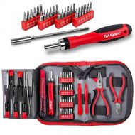 Hi-Spec 38 pcs Electronics Repair Tool Kit - Magnetic Precision Ratcheting Screwdriver & Phillips, Slotted, Torx, Hex and TriwingHead Bits Set, Lose Nose & Diagonal Pliers, Tweeze